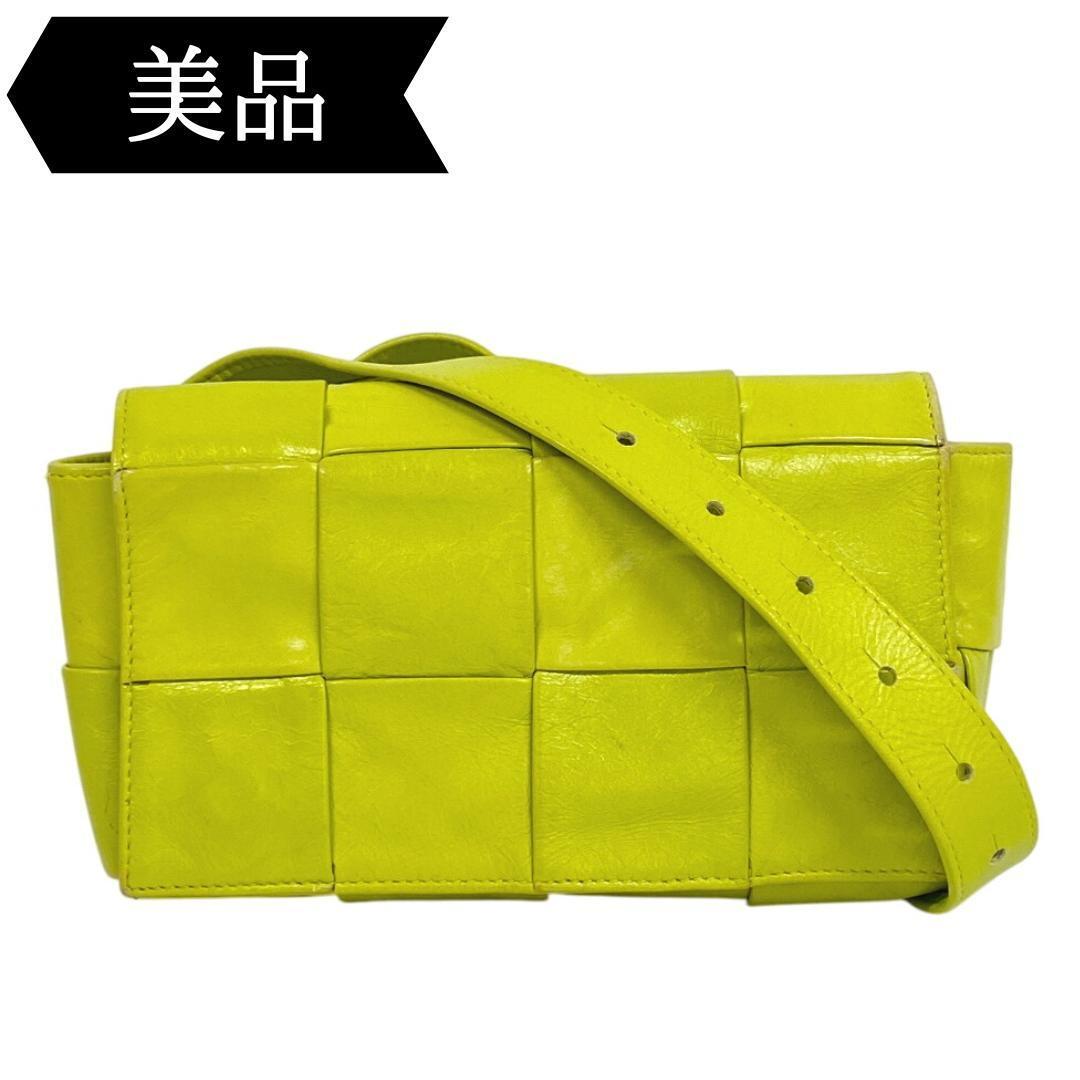 ◇ボッテガヴェネタ◇レザー/マキシイントレチャート/カセット/ボディバッグ拍卖