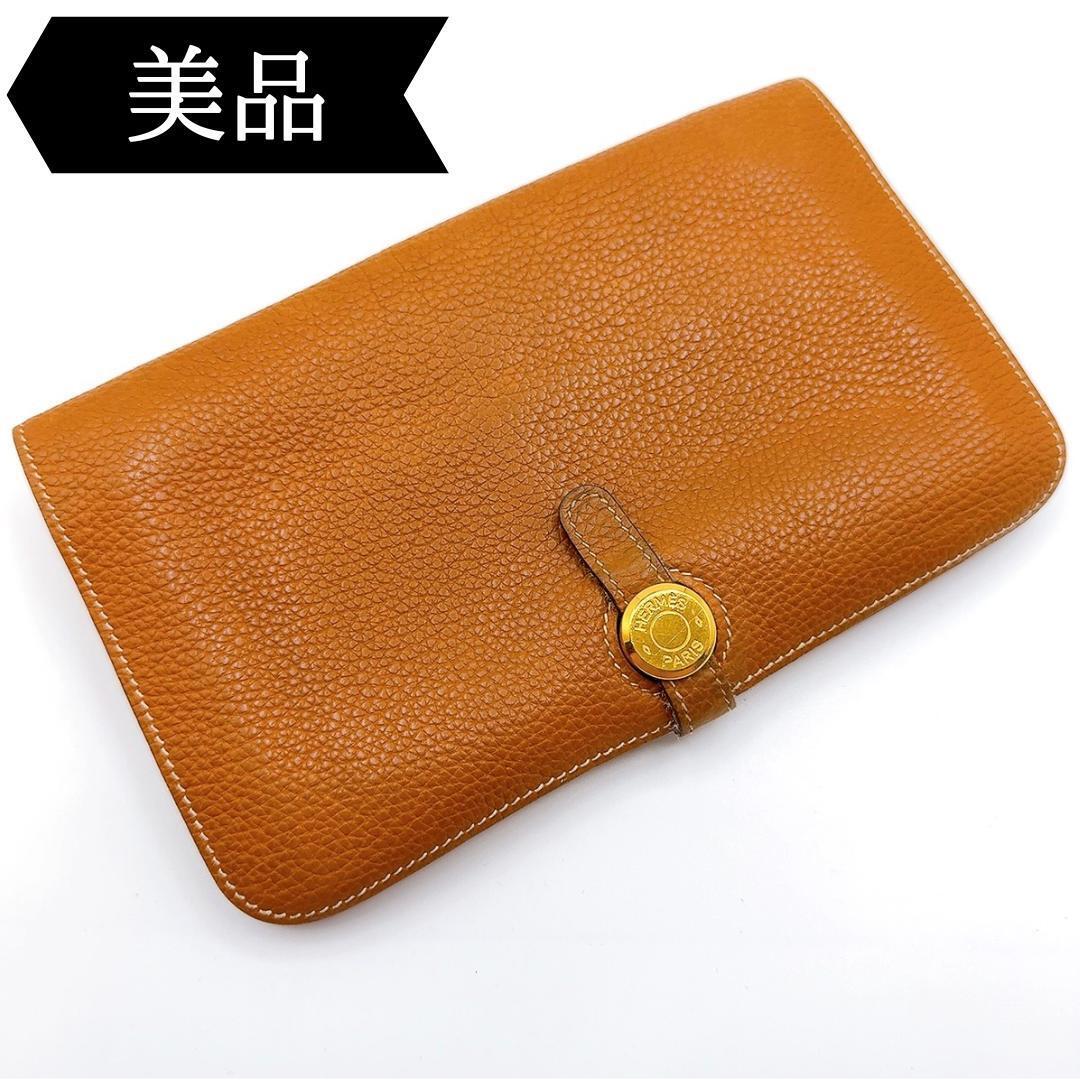 ◇エルメス◇ドゴンGM/長財布/刻印:□I/ブランド/ウォレット/ゴールド金具拍卖