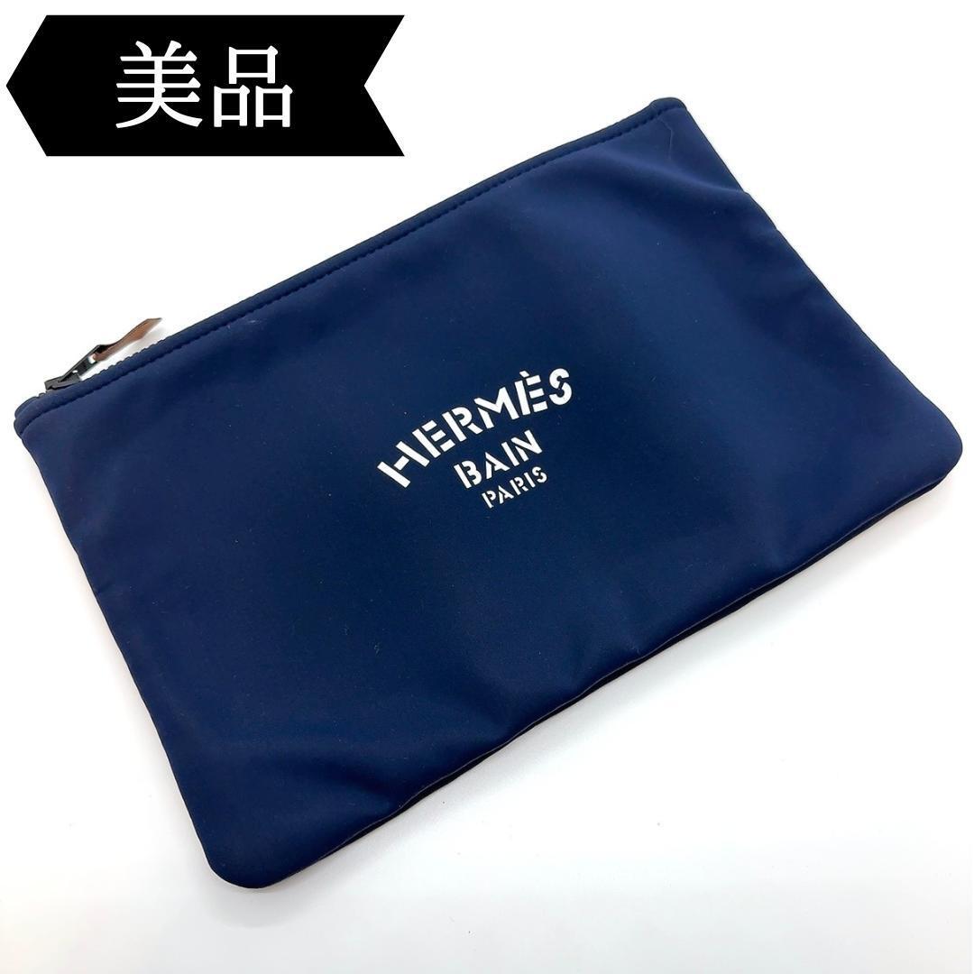 ◇エルメス◇ナイロン/ネオバンMM/ポーチ/バッグ/ネイビー/ブランド拍卖