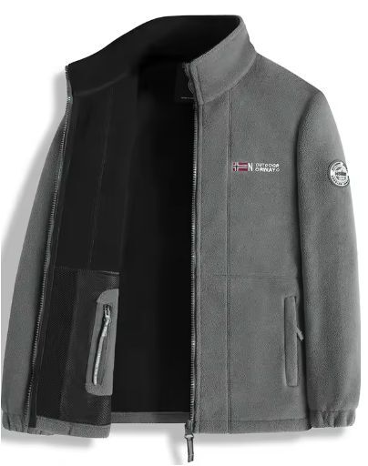 【送料無料】サイズ(XL)楽天5680円カーキ色 ボアジャケット アウトドア 厚手 暖かい ポリエステル繊維 ジッパー開閉 スタンドカラー コート拍卖