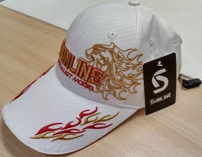 「送料無料」サンライン CP-3398 サイズL 頭囲 57〜60㌢ アジャスター フリー調整。白獅子 ツアーキャップ 釣り 帽子 SPECIALIST MODEL拍卖