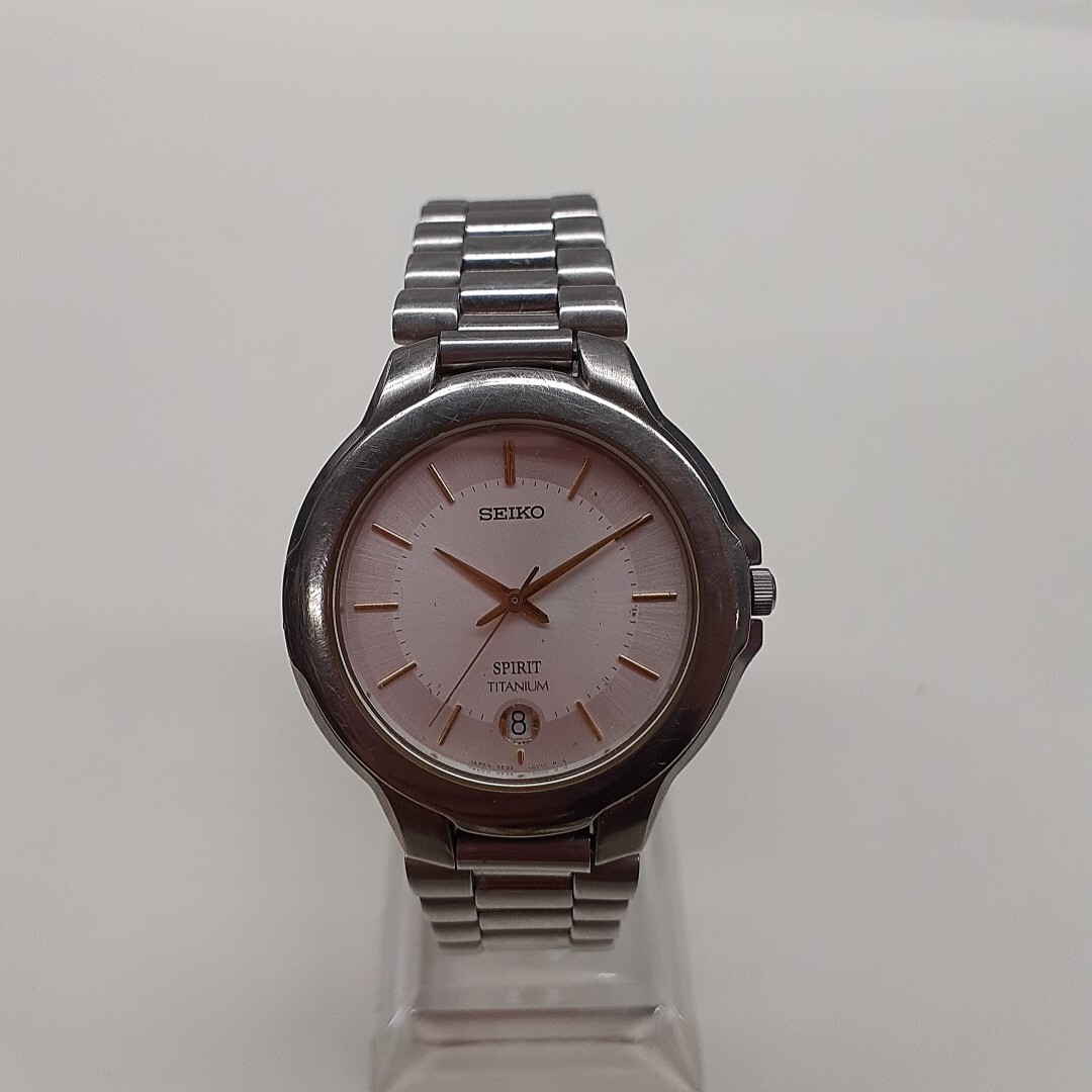 SEIKO セイコー SPIRIT TITANIUM スピリット チタニウム 5E32-0010 クォーツ 腕時計 電池切れジャンク品 み拍卖