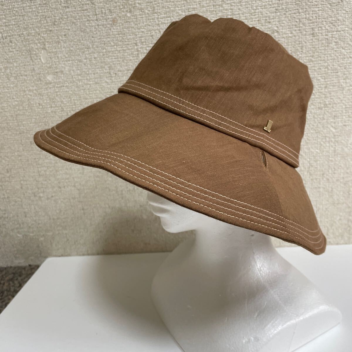 新品 ランバン オン ブルー 帽子 麻混 サマーシールド M〜s BB拍卖