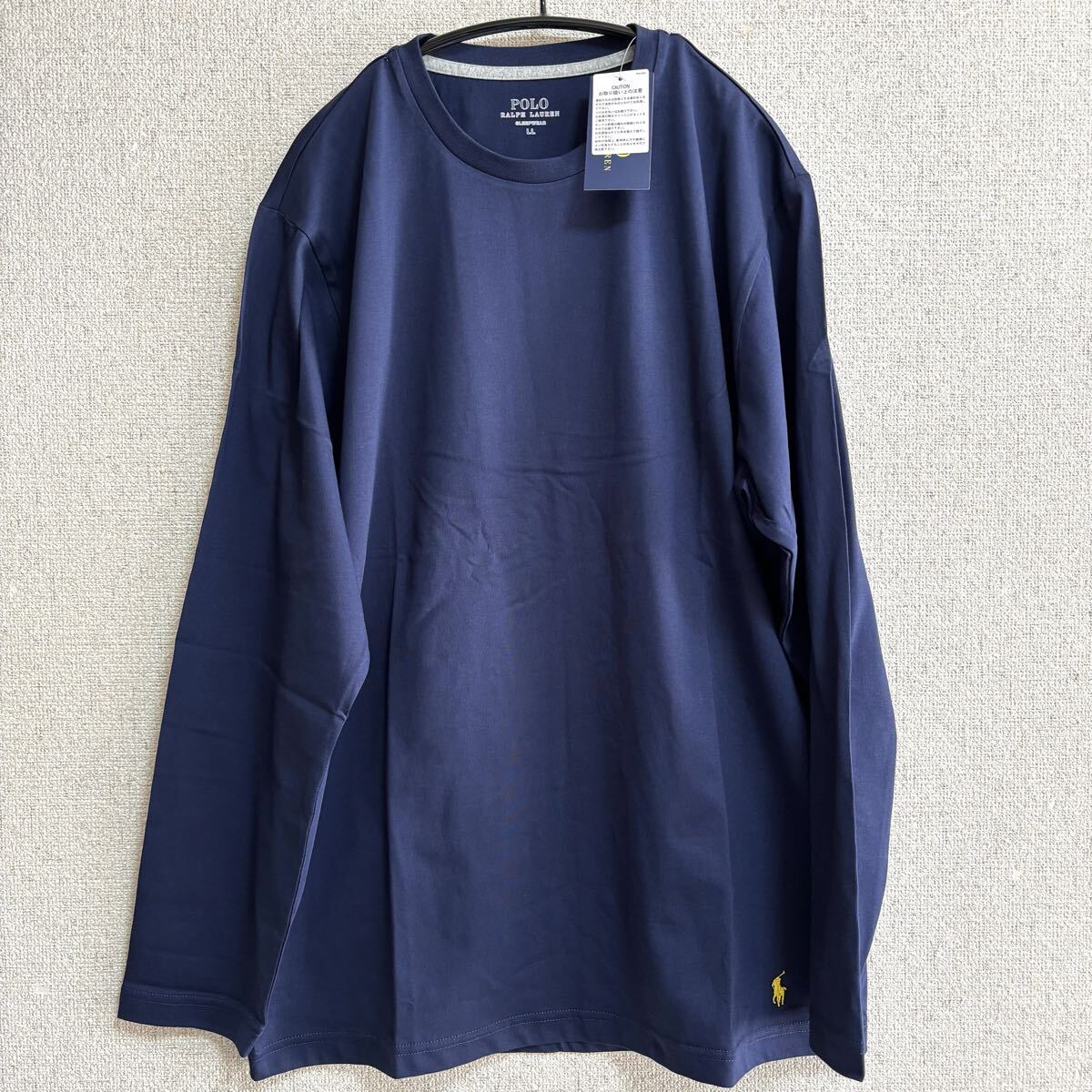 新品 ラルフローレン 長袖 カットソー シャツ スリープウェア LLサイズ ネイビー b'拍卖