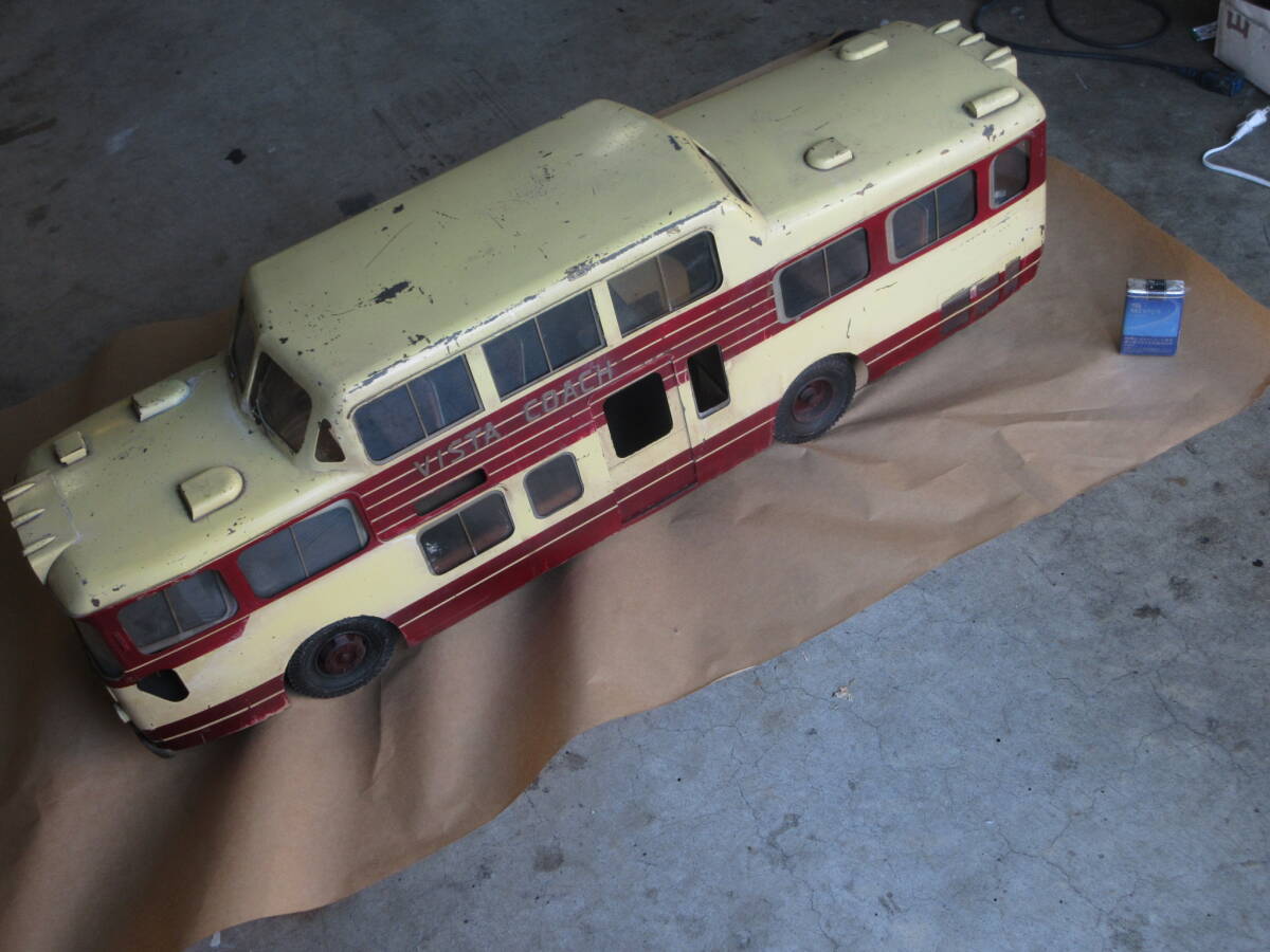 ビスタ コーチ 近鉄電車のバス 超大型 1/10 近鉄 VISTA COACH KDD-1型 1961年製作 フルスクラッチモデル バス拍卖