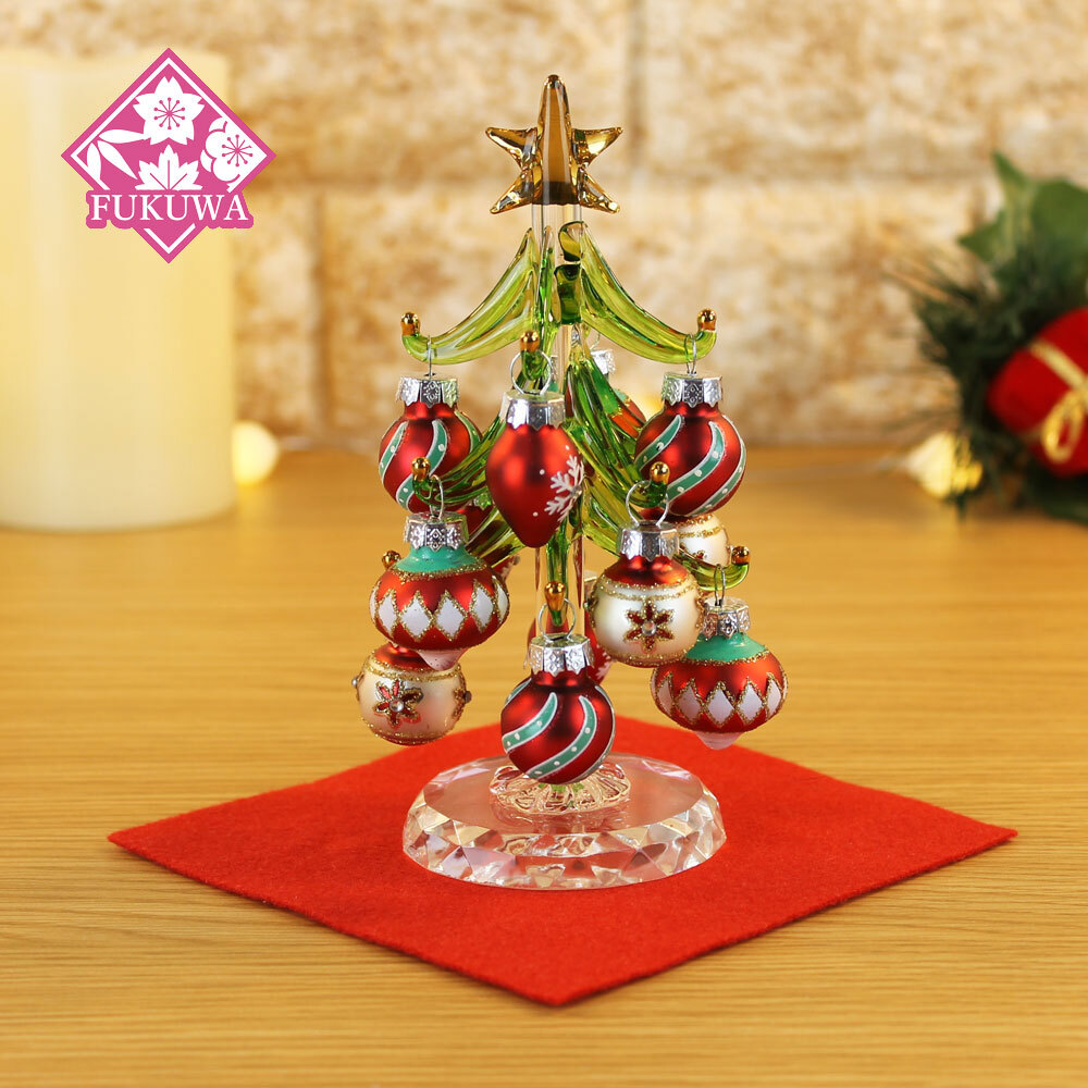 クリスマスツリー 卓上 ガラス細工 (北欧ツリー DTGK2-61)おしゃれ かわいい コンパクト拍卖