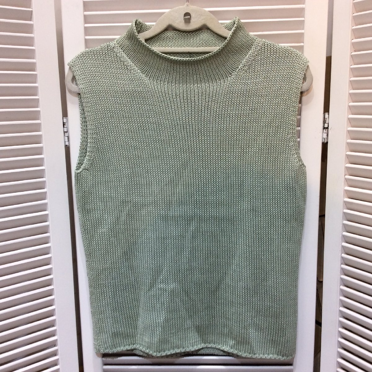 EPOCA エポカ シルク ノースリーブニット 40 ライトグリーン 三陽商会【クリックポスト可】拍卖