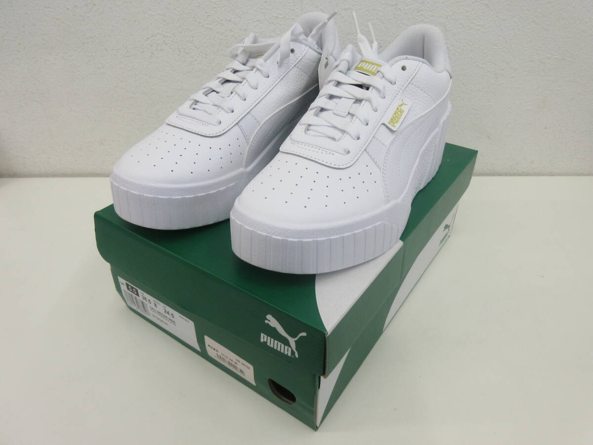 未使用品 PUMA プーマ 373438-01 CALI WEDGE カリ ウェッジ 24.5cm ホワイト 厚底スニーカー レディース拍卖