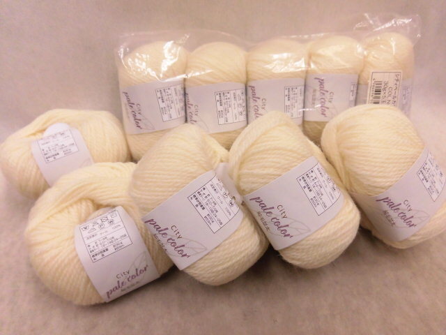 ☆シティペールカラー純毛並太1☆モトヒロ☆純毛毛糸☆オフホワイト10玉拍卖