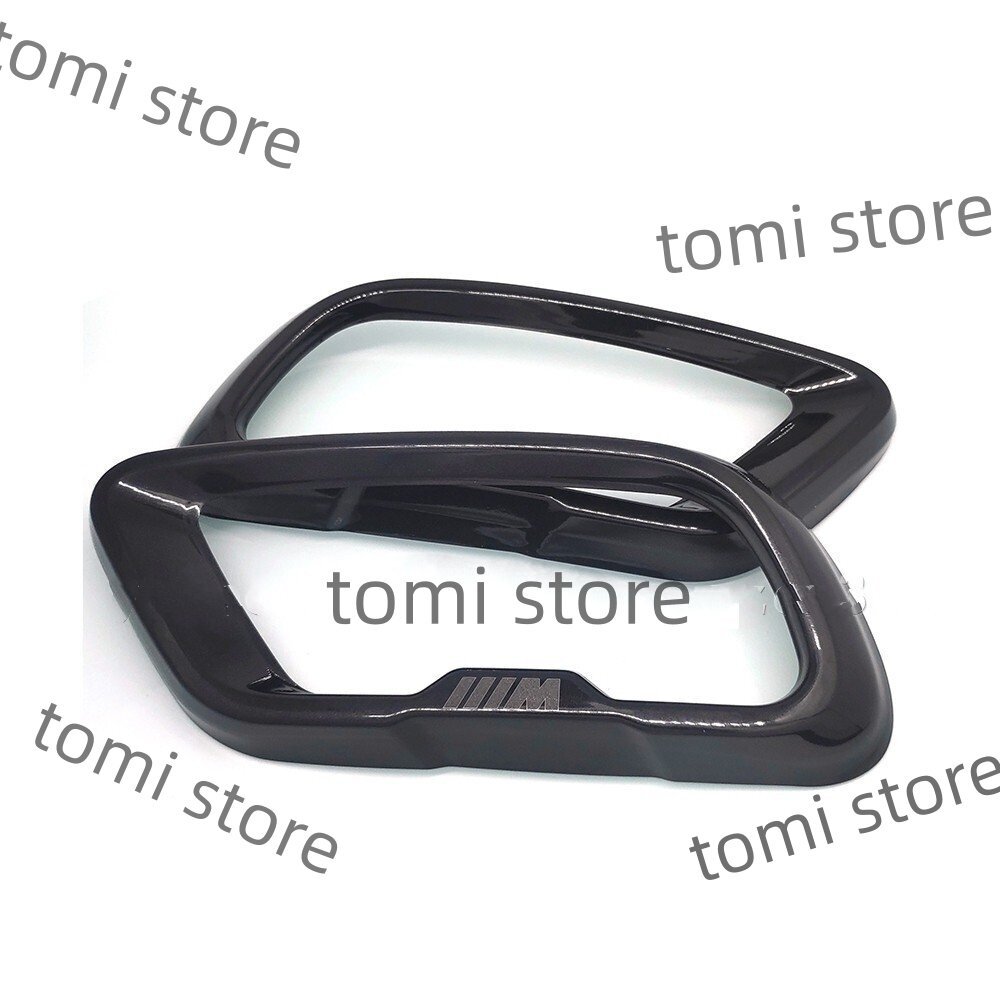 送料無料 ステンレス製チタンブラック BMW G05 G06 G07 2019年~ マフラーカバー 左右セット Mロゴ付く拍卖