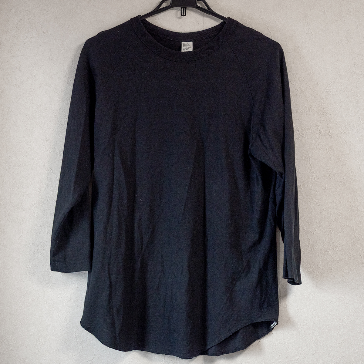 Beams ビームス 七分袖 クルーネック 黒 ブラック拍卖