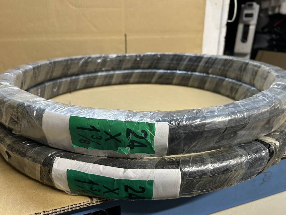 X118/未使用 自転車 タイヤ 24×1 3/8 2本セット まとめ売り拍卖