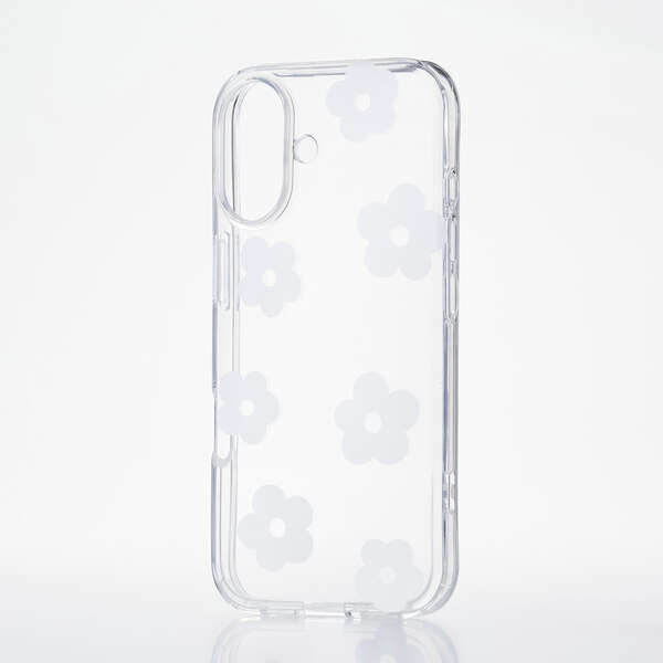 iPhone17用ハイブリッドケース シンプルながら個性を引き立てる花柄デザインが可愛い: PM-A25AIMLFLWH拍卖