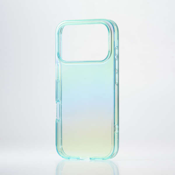 iPhone17 Pro用ソフトケース TPU素材を使用 角度によって色が変化するオーロラカラーが美しいケース: PM-A25CUCABU拍卖