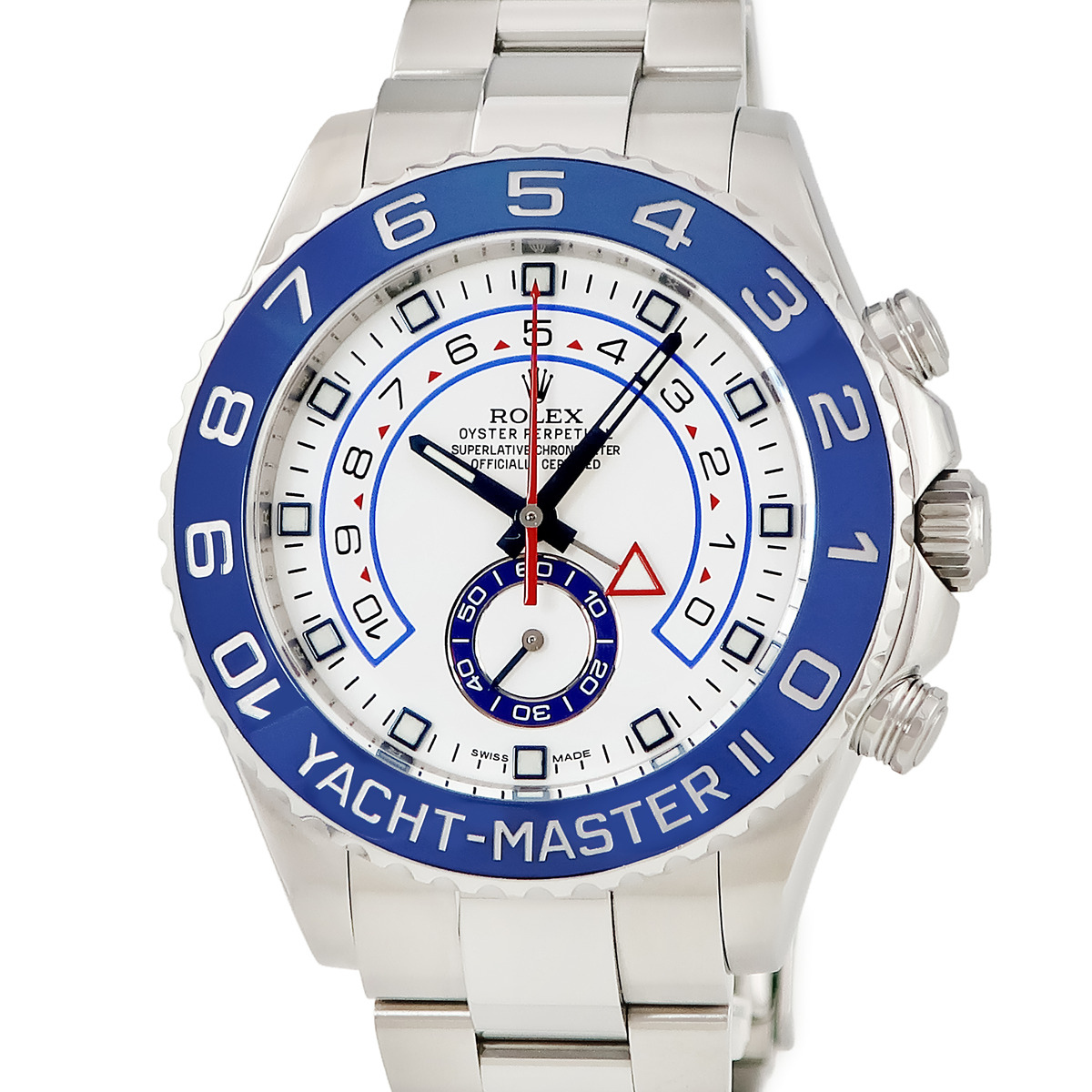 ロレックス ヨットマスター 2 116680 ランダム番 ホワイト ブルー レガッタ クロノグラフ 自動巻き拍卖