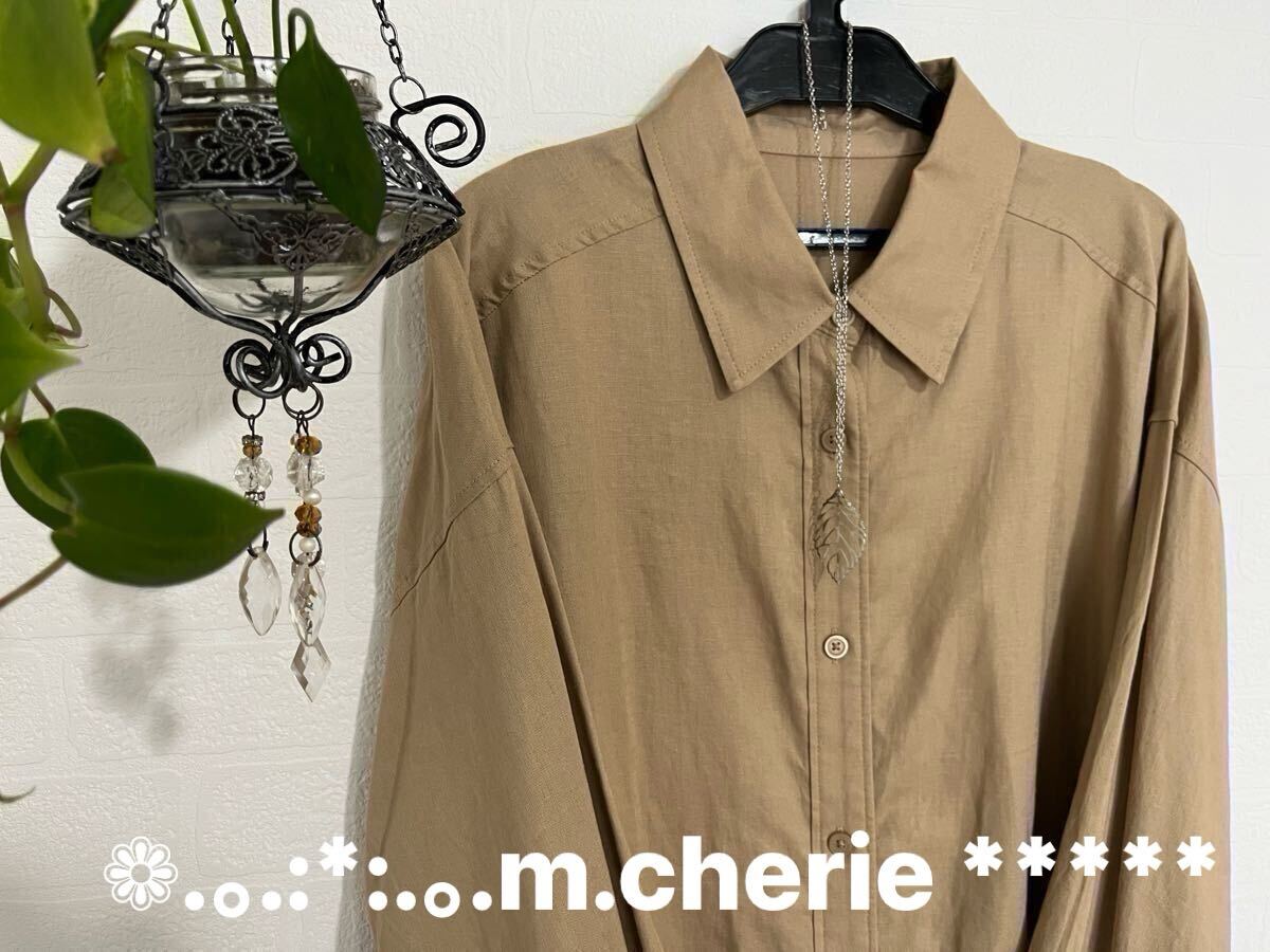 秋 リネンブレンドロングシャツ GU拍卖