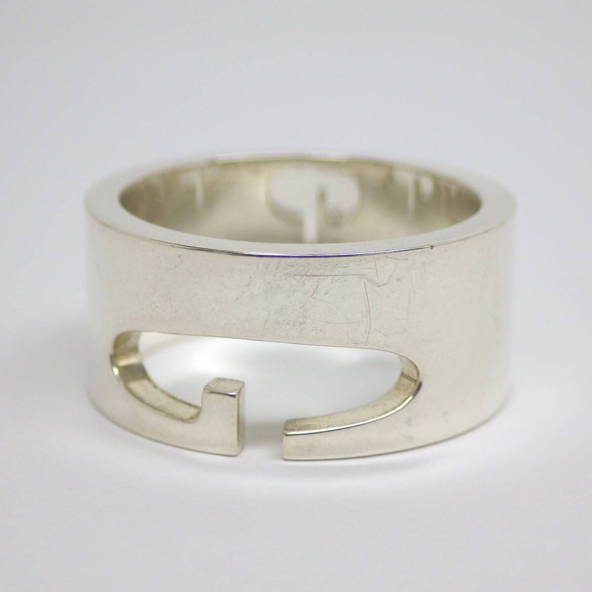 15号 GUCCI グッチ カットアウトG リング AG925 シルバー 銀拍卖