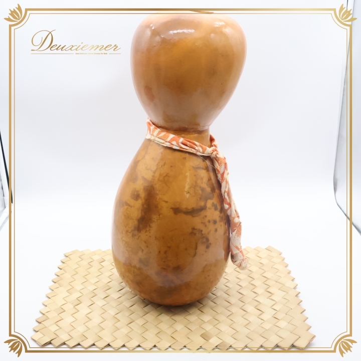 フラダンス イプヘケ ひょうたん 楽器 打楽器 小物 小道具 ベージュ タヒチアンダンス 48cm ダンス用 民族舞踊 民族楽器 練習 舞台 発表会拍卖