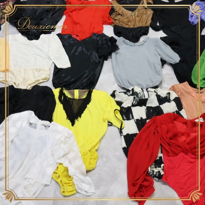 【美品 社交ダンス 衣装 レッスン着 30点 以上セット まとめ売り】ブラウス トップス レオタード式 30着 SET モダン 練習着 ストレッチ素材拍卖