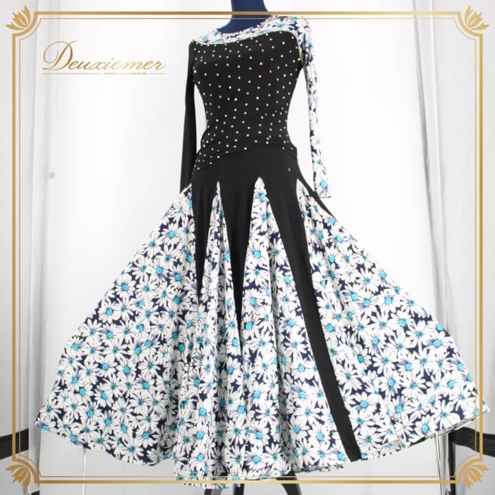 社交ダンス 衣装 スタンダード ツーピース セットアップ レッスンウェア レディース オールシーズン GRANT 白 黒 ブラック系 ホワイト系拍卖