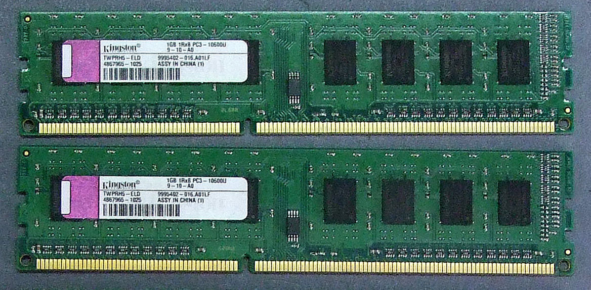☆★1GB PC3-10600U 【2枚セット】拍卖