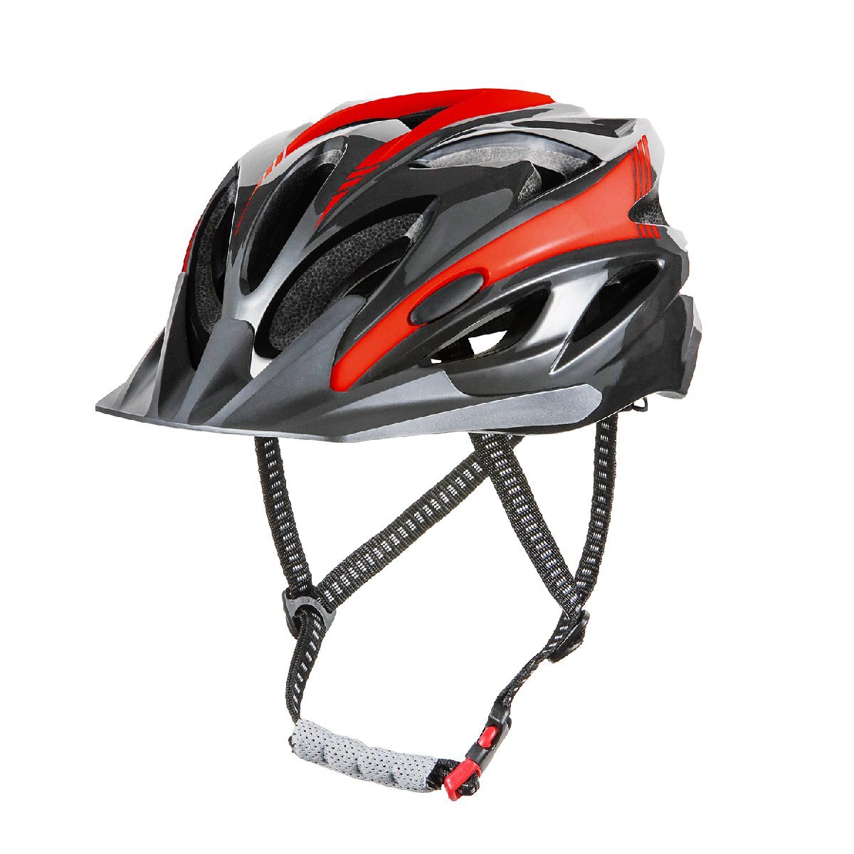 自転車 ヘルメット 大人 軽量 通気性 57-62cm ダイヤルアジャスター ユニセックス CE認証 EN1078 レッド拍卖