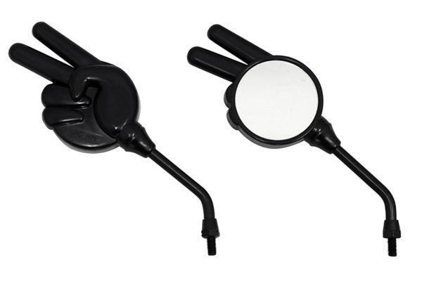 ミニ ジャンケンミラー 逆ねじ 8mm 左右セット(右側のみ逆ネジ) 新品 バイクパーツセンター拍卖