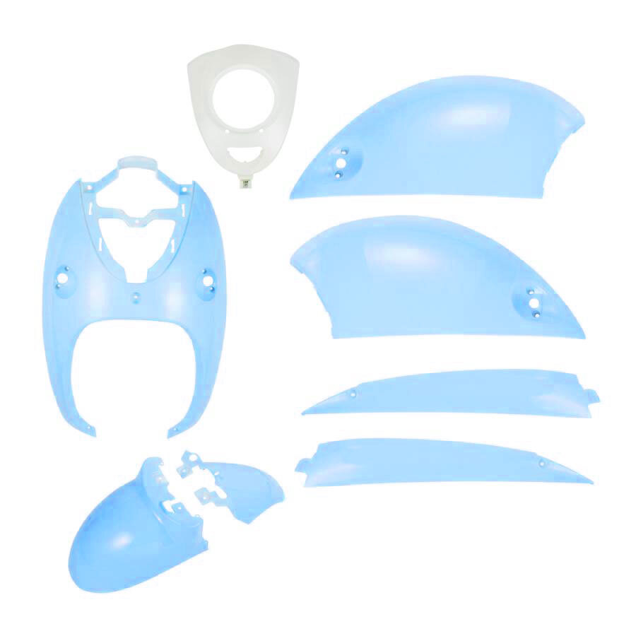 ヤマハ ビーノ SA26J SA37J 外装セット 8点 パステルブルー×ホワイト 新品 4st vino yamaha VINO YAMAHA バイクパーツセンター拍卖