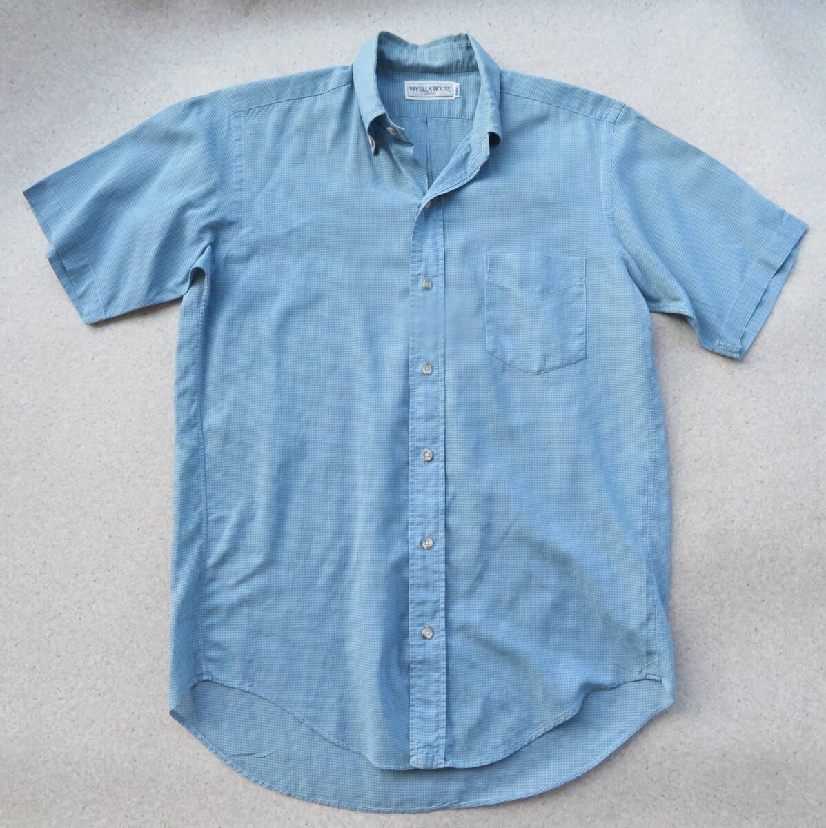 VIYELLA HOUSE「バイエラハウス」 ギンガムチェック半袖BDシャツ S拍卖