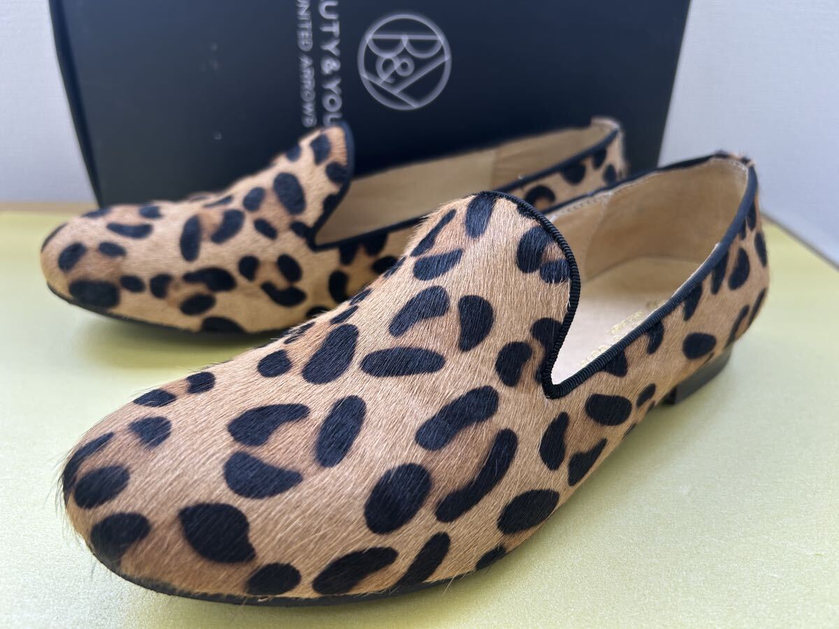 ★即決★BEAUTY&YOUTH UNITED ARROWS / ユナイテッドアローズ ハラコシューズ 36.5(参考サイズ:23.5cm)★レディース★ブラウン★拍卖