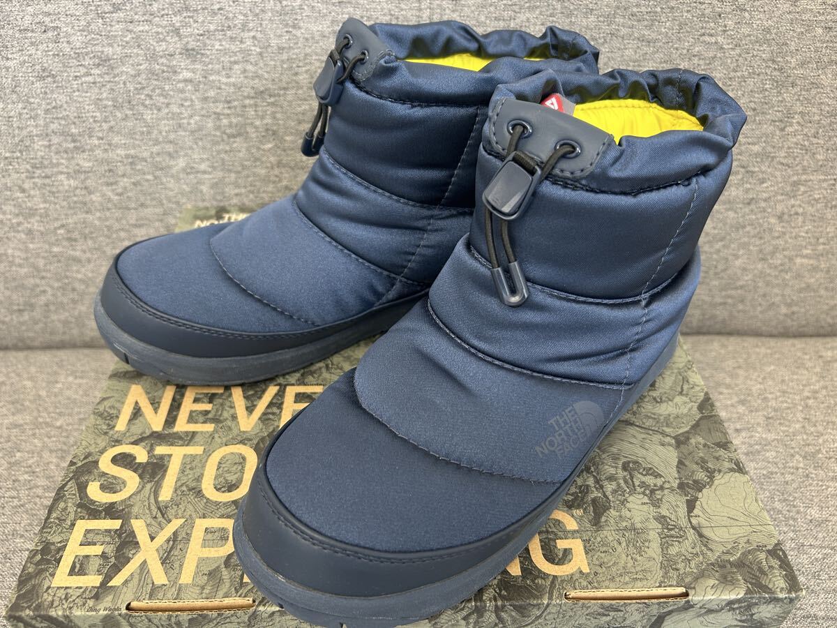 ★THE NORTH FACEザ・ノース・フェイス 防寒ブーツ レディース★ヌプシブーティーウォータープルーフVショート★NFW51782★ネイビー★25★拍卖