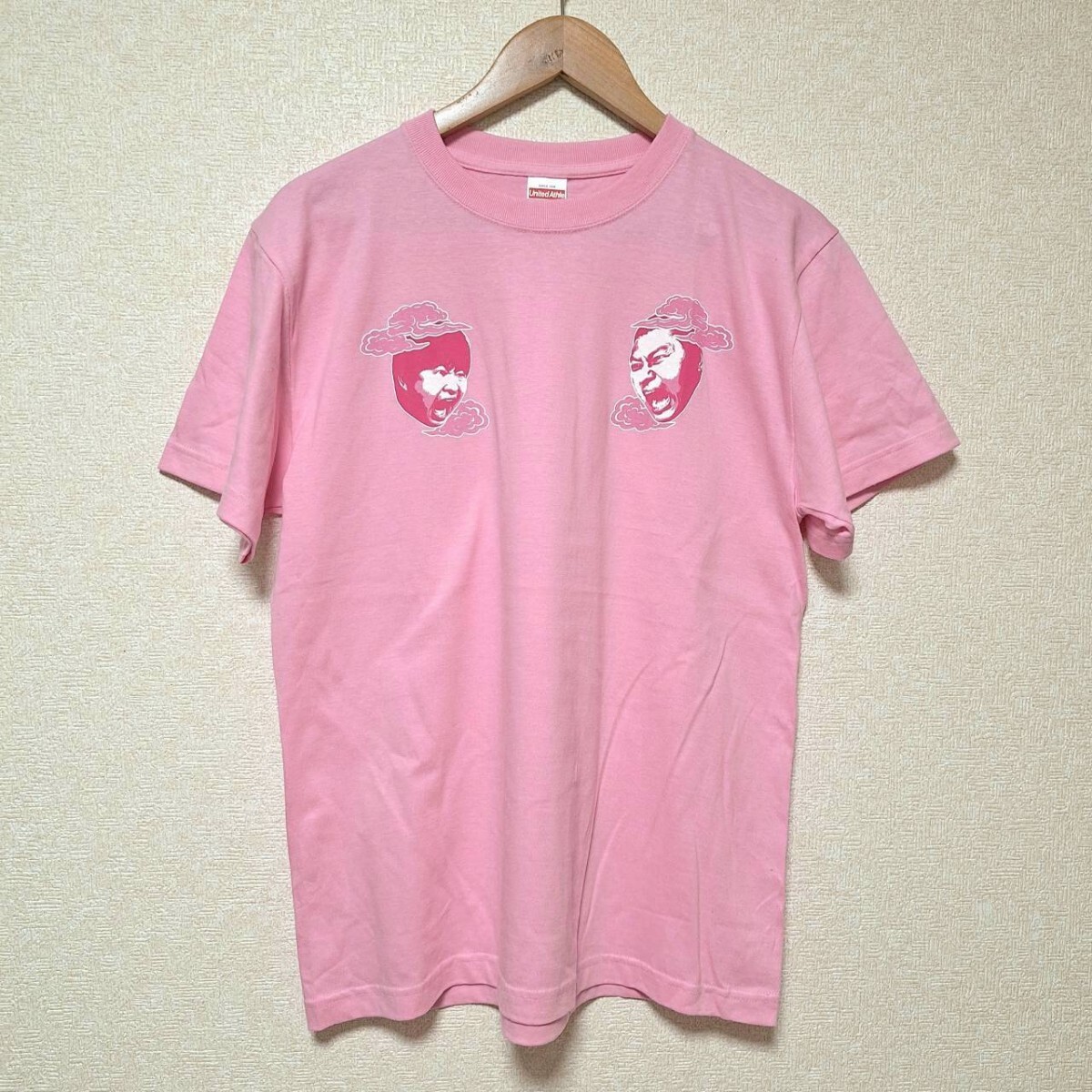 W47【United Athle】ユナイテッドアスレ オードリーオールナイトニッポン 10周年 Tシャツ お笑い芸人 春日 若林 ピンク メンズ M /ee拍卖