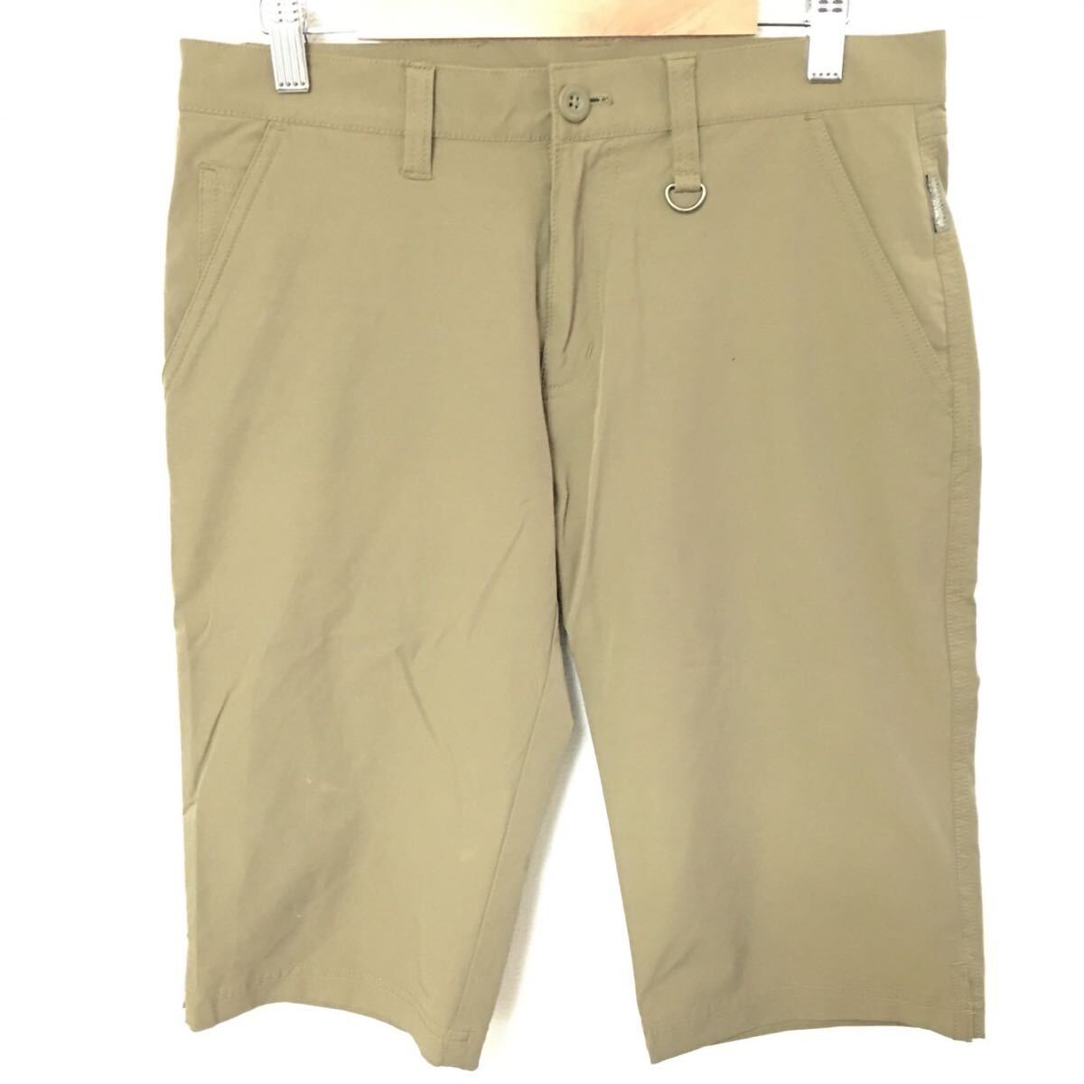 W224【Columbia】コロンビア ハーフパンツ 短パン アウトドア キャンプ 登山 普段 カジュアル 薄手 春夏 カーキ レディース サイズM/fF拍卖