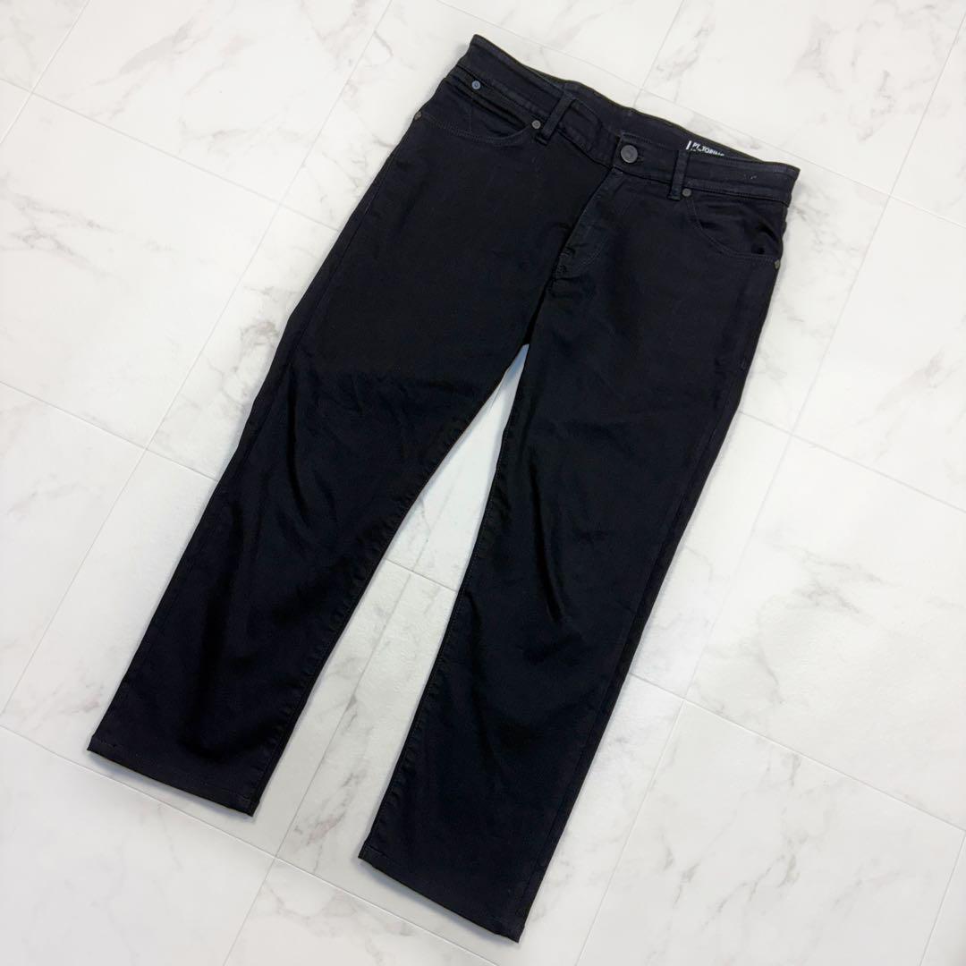 PTトリノ デニムパンツ SWING スキニー デニムパンツ ストレッチ 29 黒 スリムパンツ ブラックデニム ロゴ入りの革パッチ付き 拍卖