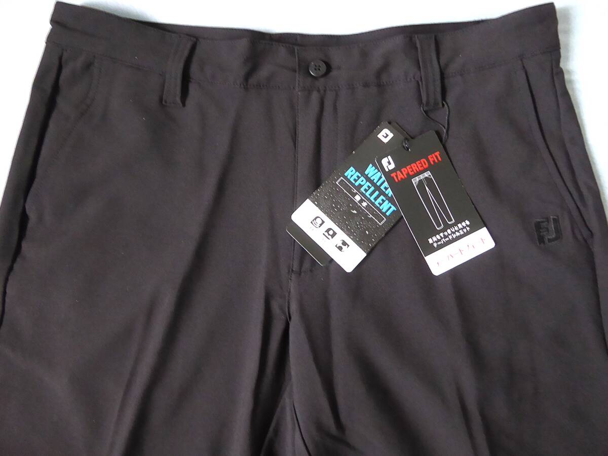 FOOTJOY GOLF フットジョイ ゴルフ ロゴ刺繍 軽量 撥水 吸汗速乾 ストレッチ スラックス ゴルフパンツ XL 黒 ①拍卖