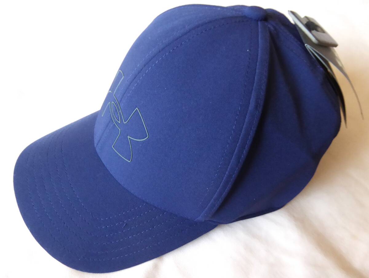 UNDER ARMOUR GOLF アンダーアーマー ゴルフ UA CLASSIC FIT 撥水加工 ドライ 速乾 キャップ L/XL 紺 57-60cm ①拍卖