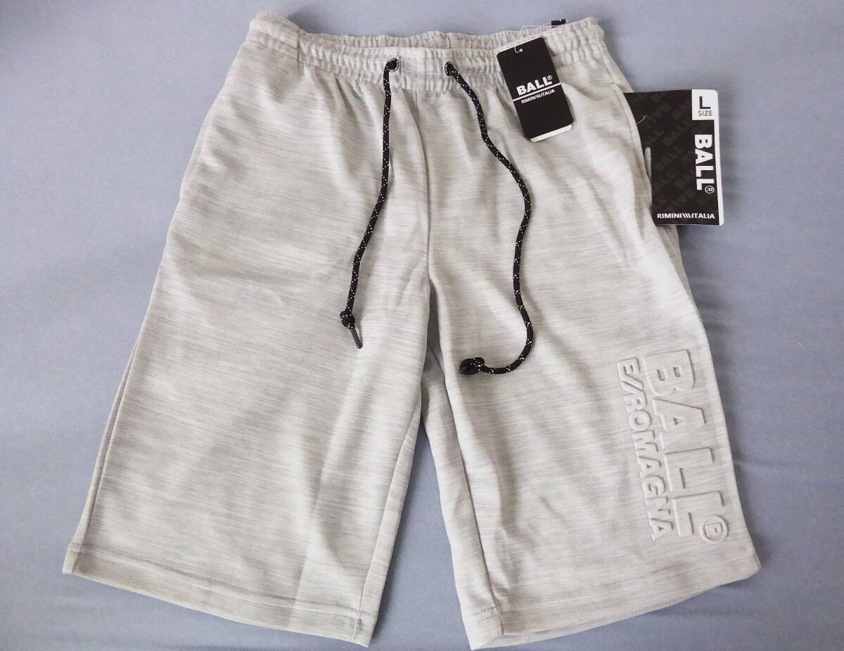 BALL ボール イタリア発人気ブランド エンボス 3Dロゴ ハーフパンツ L 灰 ②拍卖