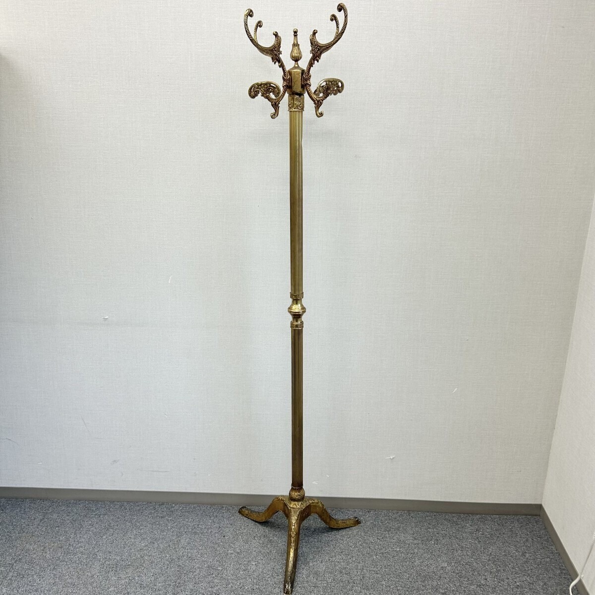 イタリア 真鍮製 ポールハンガー コートハンガー 帽子掛け 店舗什器 インテリア拍卖