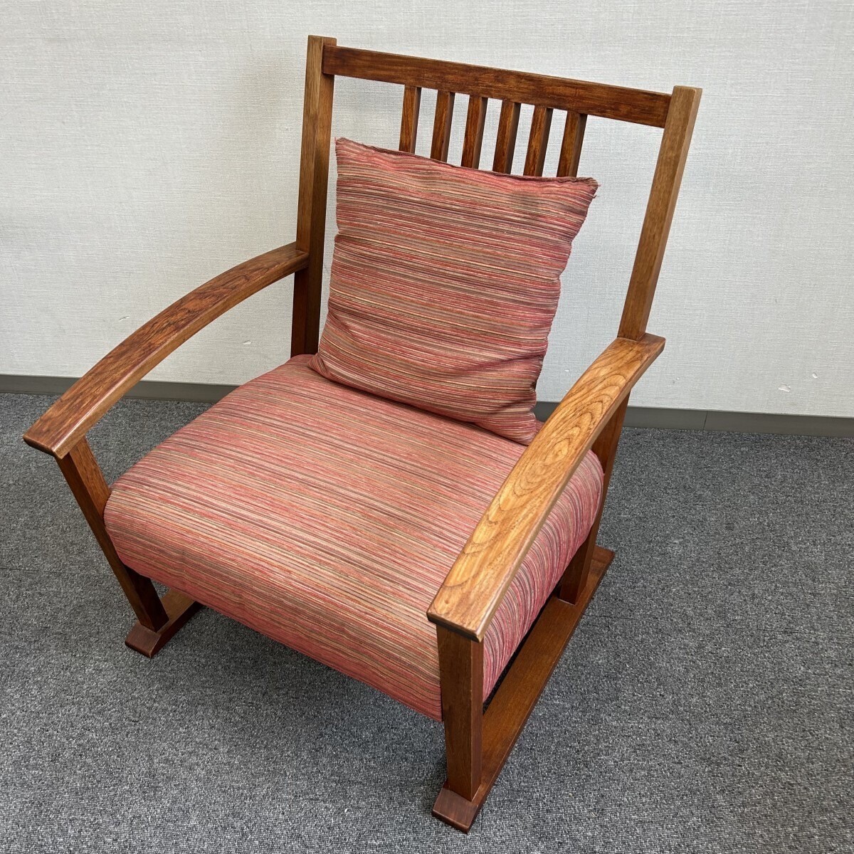 BC工房 チーク 無垢材 一人掛けソファ チェア アームソファ 腰当て付き 家具 インテリア(3)拍卖