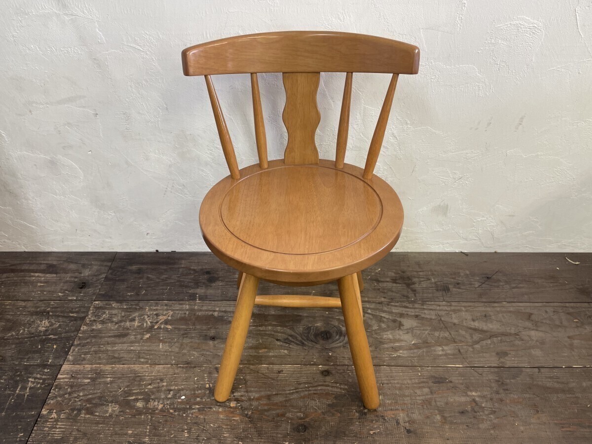 飛騨産業 キツツキマーク 回転 チェア 木製 イス 椅子 インテリア 家具拍卖