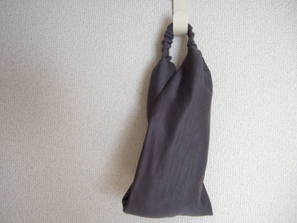 即決★ハンドメイド 秋冬に グレー 艶っとウール100% ゆるっとニットのゆるターバン** 耳までかぶせて防寒に 冬支度拍卖