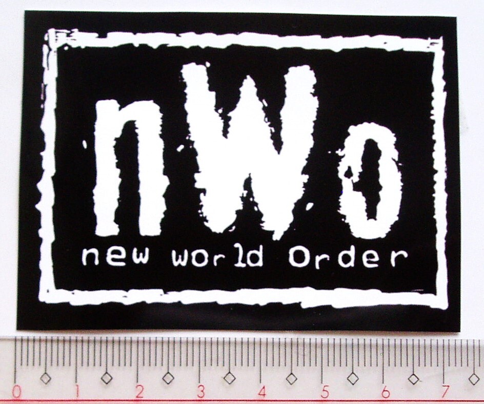 ステッカー☆nWo ニューワールドオーダー ロゴマークシール 黒×白◆新日本プロレス 蝶野正洋武藤敬司天山広吉ハルクホーガンスティング拍卖