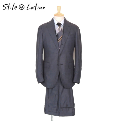 【55%OFF・46・新品】 STILE LATINO(スティレ ラティーノ)VINCENZO ウールカシミヤバーズアイ シングル3Bスーツ 1プリーツパンツ拍卖