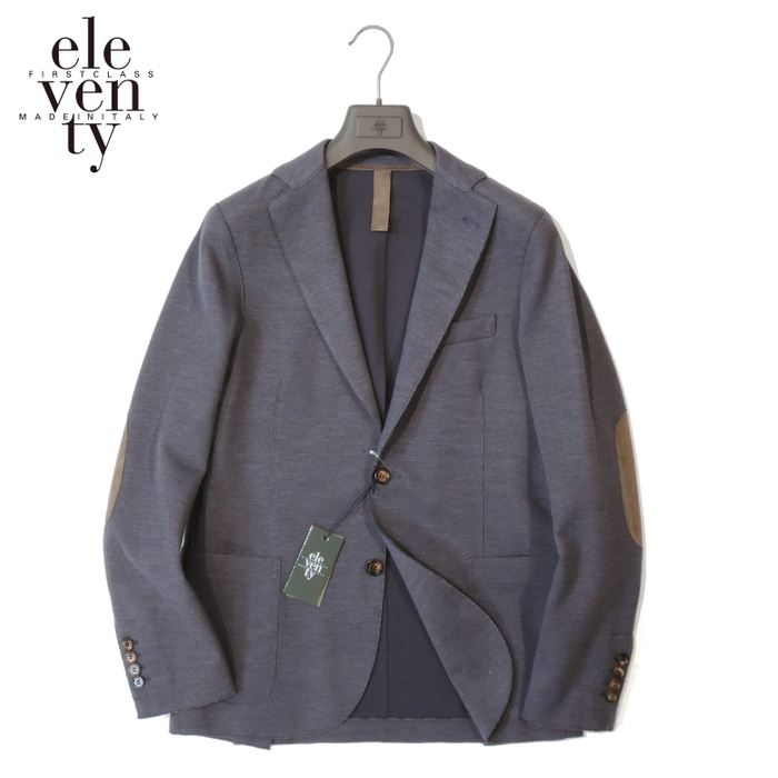 【40%OFF・新品・46】eleventy(イレブンティ)コットンポリエステルジャージー シングル2Bジャケット スモークネイビー JA0001-JAC25009拍卖