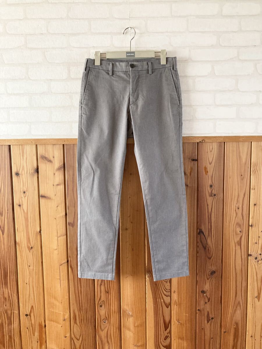 UNIQLO ユニクロ メンズ スリムフィット パンツ 76cm グレー Sサイズ スラックス テーパードパンツ ②拍卖