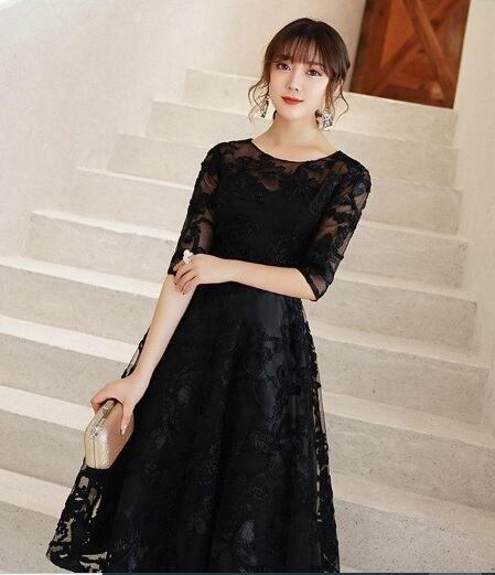 未使用 発表会 舞台衣装 パーティ フォ-マル チュ-ル レース ミディアム ドレス 11号 L (OPN1092)拍卖