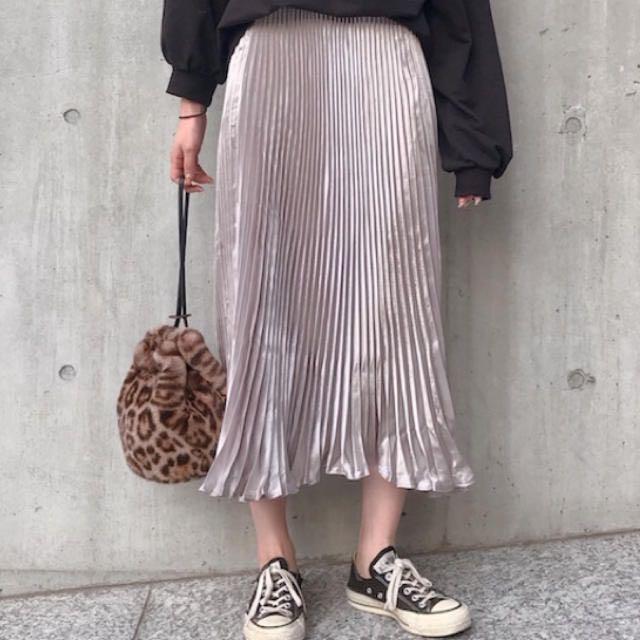 未使用 発表会 イベント フリ- F 光沢 プリ-ツ スカ-ト (SKN9558)拍卖