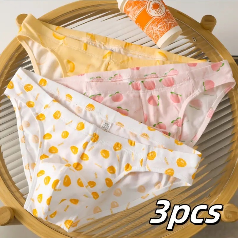 3枚セット 可愛いメンズブリーフ タグAsianL(W72日本人サイズM相当)未使用拍卖