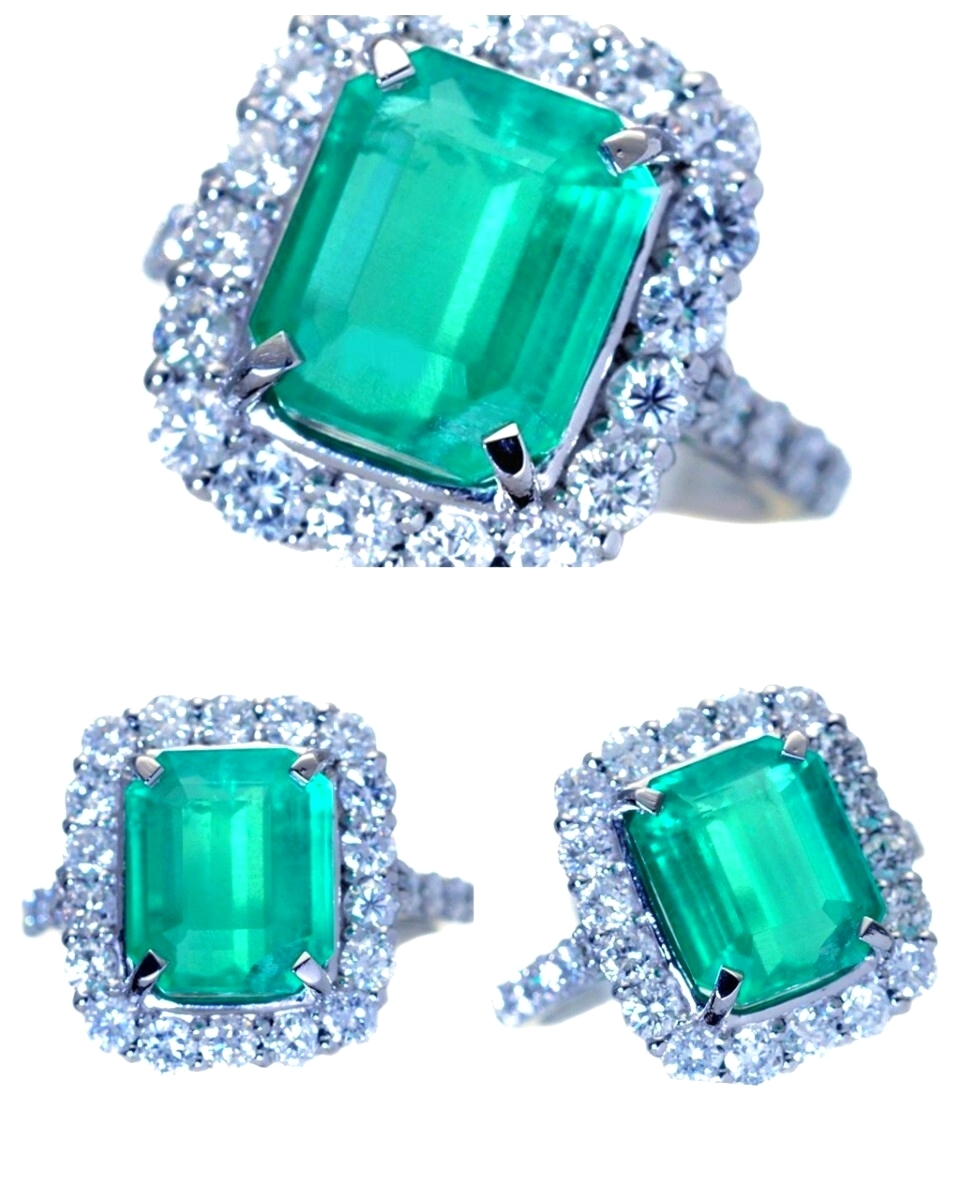 日本一の超極上ノンオイル!超稀少&超激レア!4.130ctもの超特大サイズ!家宝級のエメラルド!GIA鑑別書付属!拍卖