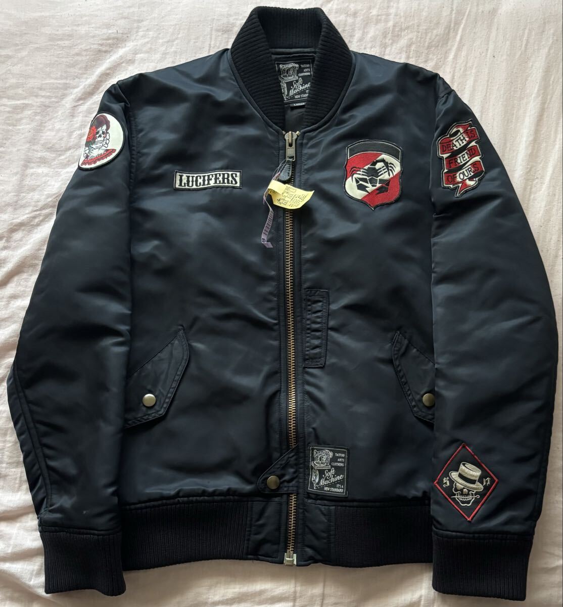 SOFTMACHINE ソフトマシーン MA-1 フライトジャケット サイズ L USED クリーニング済み 送料込拍卖